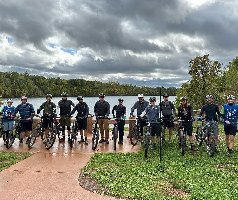 The first day of our 3rd Annual Cuyuna Mountain Bike Outing was a success…no broken bones!